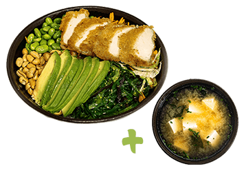 Produktbild Poke Bowl Crispy Chicken + Miso Suppe